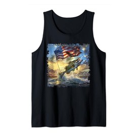 American Flag bass fishing for bass fishing bass whisperer Tank Top