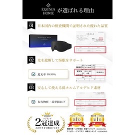 EQUSIA HOME Mesh Eye Mask (Supervised by a Sleep Consultant), 99.99% Light Blocking, For Sleep, Good Sleep Goods, 3D Dimensional, Mesh Material, Memory Foam (Black)