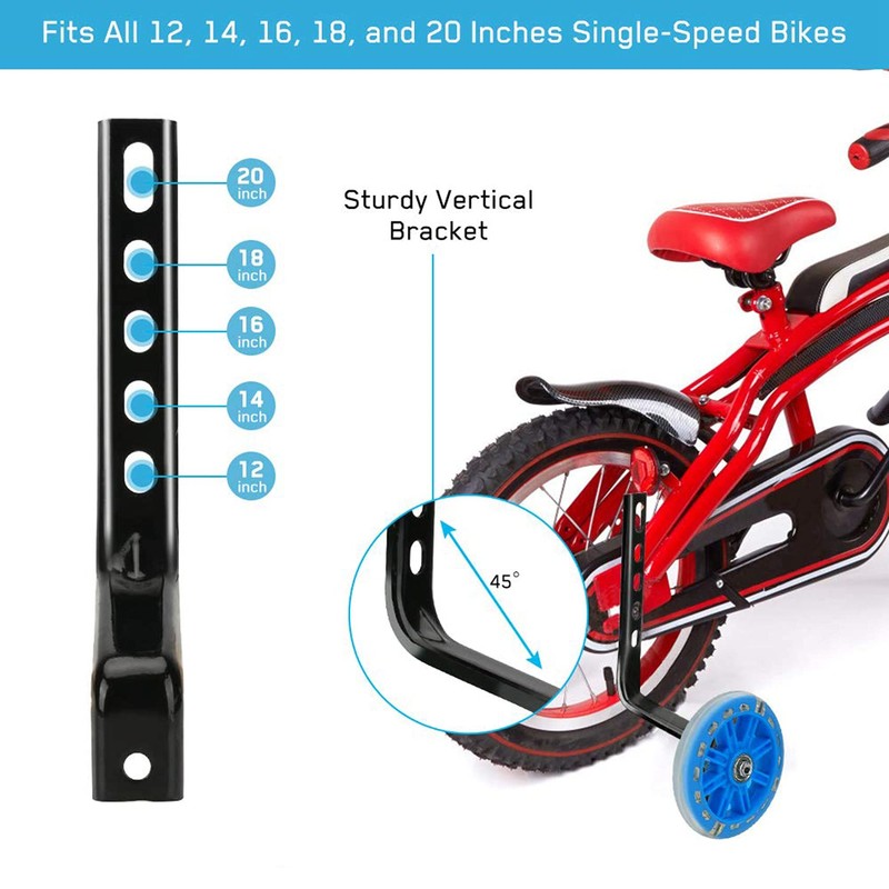 POOSR Kids Training Wheels for 20 Inch Bike Flash Bike