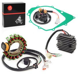 Stator & Regulator Relay with Gasket Compatible with Yamaha Warrior 350 YFM350 1996 1997 1998 1999 2000 2001 3HN-85510-10-00 3GD-15451-00-00