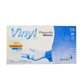 Wightman & Parrish MediRite Vinyl Powder Free Clear Medium Disposable Gloves - 1x100