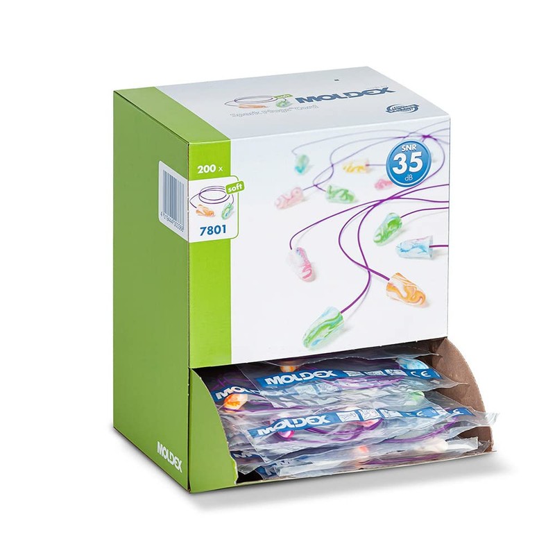 Moldex 780101 SNR35 Spark Plug Earplugs with Cable (Pack of