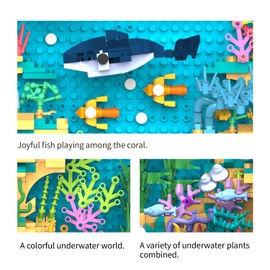 TG BLOCKS Micro Brick Ocean World Building Set, 3D Wall Art Home Office Decoration or Table Display, Creative Building Craft Set, Ideas Gift Building Toy for Adults,Teens Ages 8+ Kids