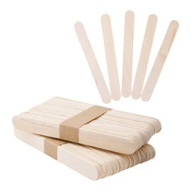 Mandala Crafts 6 Inch Jumbo Wooden Popsicle Sticks - 100 Craft Wood Sticks for Crafts, Food, Ice Cream, Waxing & More