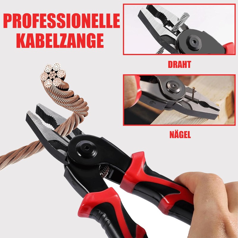 HARDZTOOL 5-in-1 Multifunctional Pliers Set, 8 Inch Electrician Pliers Set