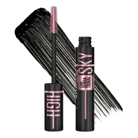 Maybelline Sky High Máscara de Pestañas, Alargamiento y Volumen Hasta por 12 Horas, con Fibras Extensoras y Extracto de Bambú, Lavable, Tono Cosmic Bl
