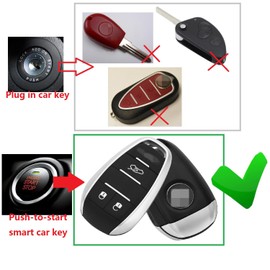 M.JVisun Genuine Carbon Fiber Key Fob Cover for 2017-2022 Alfa Romeo Giulia Stelvio 4C Spider Smart Car Remote Key Fob Case for Men Women - Red