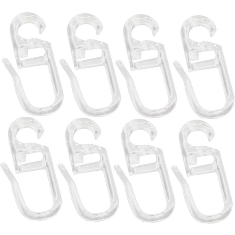 150 pcs Transparent Curtain Hooks, Plastic Hooks, Curtain Hooks, Shower