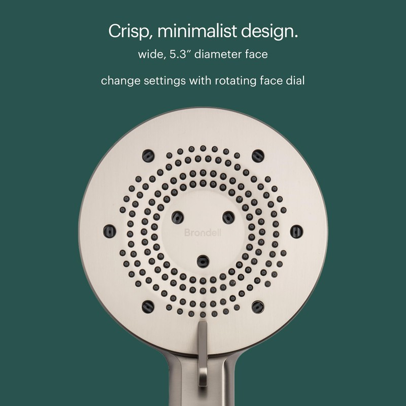 Brondell Nebia Magnetic Shower Head with Handheld Spray Combo, Yuba