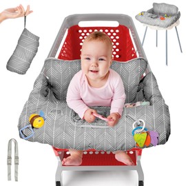 Shopping Cart Cover for Baby PILLANI, High Chair Cover for Restaurant Seat, Grocery Cart Cover for Baby Girl/Boy, Cotton Buggy Covers for Babies, Toddler Shopping Cart Cover, Cart Hammock for Infant