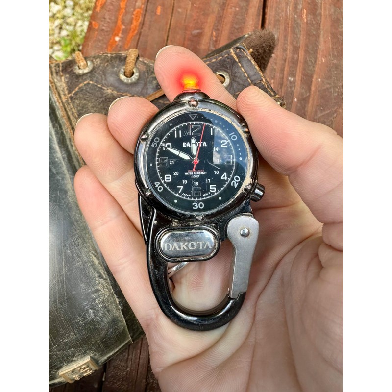 Dakota Mini Clip Microlight, Clip Watch, Flashlight and Watch, Outdoor