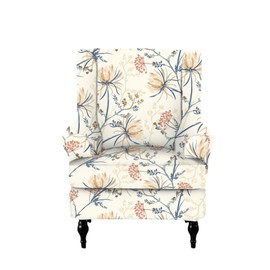 NILUOH Wing Chair Slipcovers 2 Pieces Stretch Spandex Wingback Chair Covers Sofa Slipcover Printing Wingback Armchair Slipcovers Furniture Protector Couch Soft with Elastic Bottom