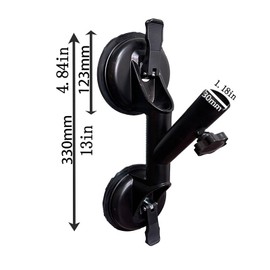 JOYLION Suction Cup Flag Holder Mount for Cars & Trucks, Strong Suction for Stable Flag Display, Quick Flagpole Lock for Camper