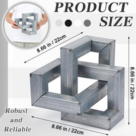 Therwen 1 Set 12 Pcs Welding Practice Kit for Beginners 1.5" Wide 19 Gauge Geometric Knotted Iron Coupons Laser Cut Welding Training Equipment Projects 8.66" x 8.66" x 8.66" Novice Welder Accessories