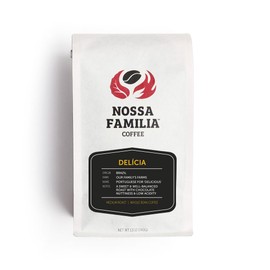 Medium-Dark Roast Low-Acid Italian Roast Coffee, Delicia 12oz Whole Bean