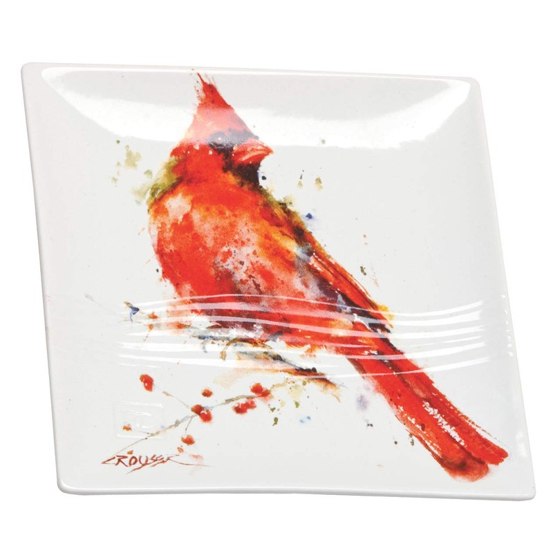 Demdaco B5050119 Big Sky Carvers Cardinal Snack Plate, Multicolored