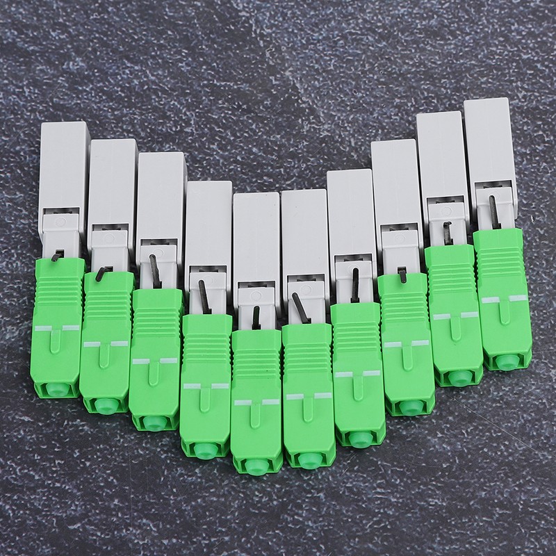 10Pcs Fiber Optic Quick Connector FTTH SC/APC Embedded Fast Cold