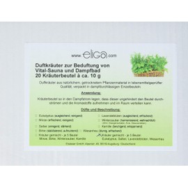 eliga Scented Herbs Mixed Fragrances Eucalyptus, Sage, Lavender Flowers, Meadow Hay, Pack of 1 (1 x 20 Pieces)