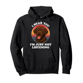 Funny Chocolate Labrador Puppy Dog Owner Pullover Hoodie