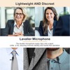 JTLAU Lavalier Clip-on Microphone - Cardioid Condenser Lapel Mic Compatible