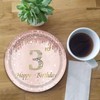 Rose Gold Pink 3rd Birthday Banner Backdrop for Girls,3 Years