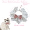 Hjvvr Cat Collar,Pink Cat Bib with Bow,Adjustable Lace Bib Scarf