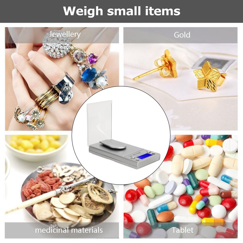 Electronic Scale High‑Accuracy 10g/0.001 Portable Jewelry Digital Scale with Weight