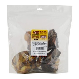 THE COUNTRY BUTCHER Knuckle Dog Bone Variety Pack for Aggressive Chewers, Large and Medium Breed Dog Treat, Natural, Tough, Chew Toy, Made in The USA, 3 Count