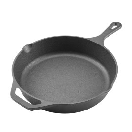 4-Piece Cast Iron Skillet Set Pre-Seasoned Chef's Dutch Ovens with Heat-Resistant Silicone Handles Sizes 6 8 10 12 InchesProduct Size: 6-8-10-12 in