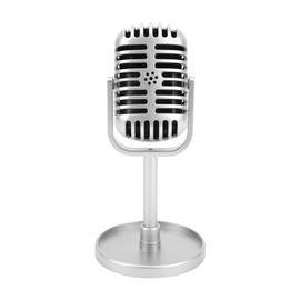 Highly Simulated Prop Microphone for Filming Dance Shows, Lightweight and Portable, Made of Robust Plastic, (Silver)