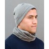 Lilano, Double Layer Wool Hat Silk Blend Unisex Beanie for