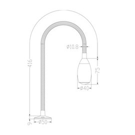 MARINE BOAT LED DIMMABLE FLEXIBLE CHART LIGHT ODM ALUMINIUM SILVER COATED
