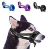 SlowTon Nylon Dog Muzzle, Adjustable Loop, Soft flannel Padding, Comfortable