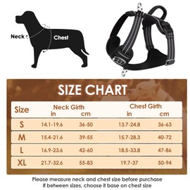 Lukovee No Pull Dog Harness, No Choke Pet Harness with 2 Leash Clips and Easy Control Vertical Handle, Adjustable Soft Padded Dog Vest for Small, Medium and Large Dogs (Large, Black)