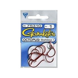Gamakatsu Barbless Hooks - Red - 1