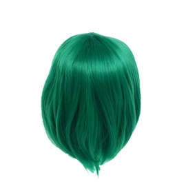 BIUDECO Short Wigs for Women Green Wig Hair Accessories Easy Wash Care Real Hair Feel