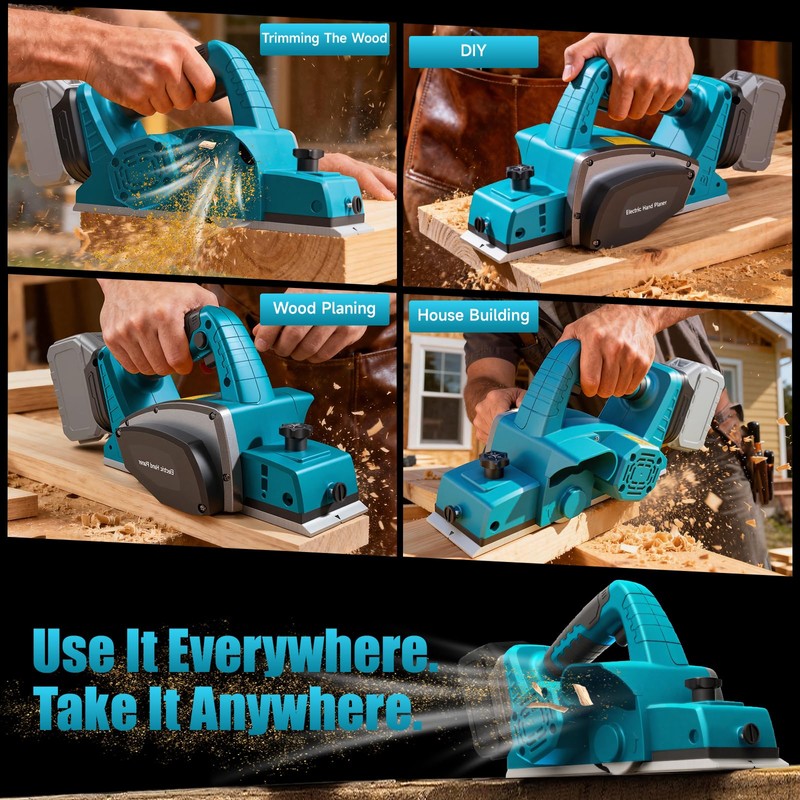 Cordless Hand Planer Compatible with Makita 18V Battery