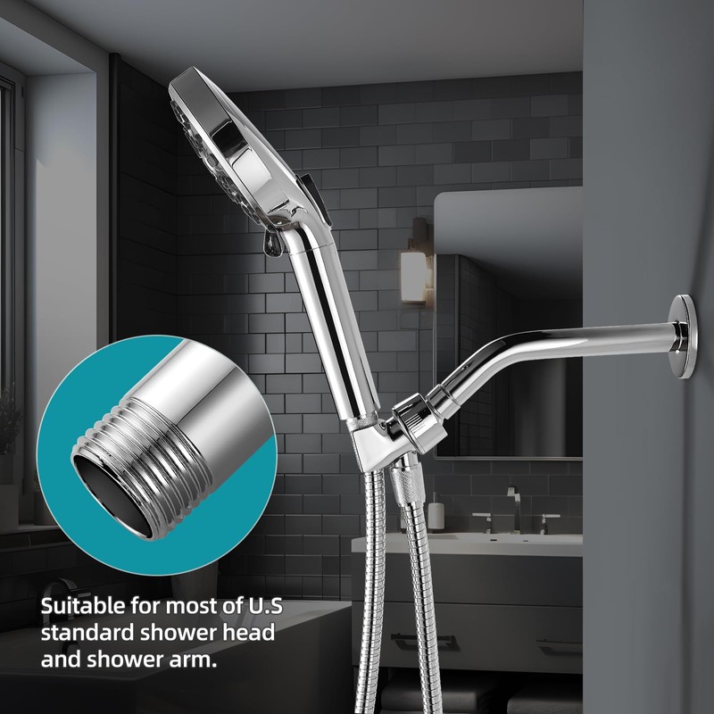 Cobbe Shower Arm with Flange and Teflon Tape, 6-Inches Wall