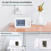 CHEREEKI Projection Alarm Clock, Alarm Clock with Indoor Temperature, 4