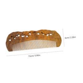 Outanaya 1PC Natural Wooden Hair Comb Stylish Detangling Comb for Home Salon Use No Snags for All Hair Types Improves Decorative Design for Gifting