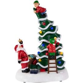 Northlight LED Lighted Animated and Musical Santa's Helpers Christmas Decoration - 12"