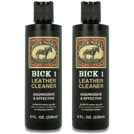 Bickmore Bick 1 Leather Cleaner 8 oz (2 Pack) - Clean Dirt, Oil, Sweat, Salt, and Water Stains from All Colored, White, and Black Leather