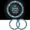 WHALETAIL 2PCS Bling Crystal Rhinestone Car Engine Start Ring Stickers,