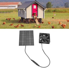 Uadme 2W Solarventilator, 6V Wasserdichter Solarpanel mit Lüfter Kit Tragbarer Solarbetriebener Abluftventilator für Camping Caravan Yacht Gewächshaus Hundehaus Hühnerhaus Ventila