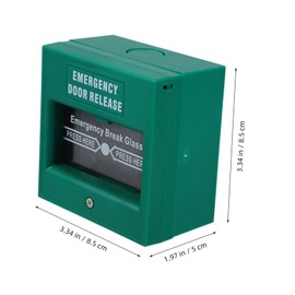 Operitacx Exit Release Alarm Button Resettable Manual Emergency Alarm Switch for Fire Safety Reliable Access Control with Immediate Notification for Emergency Systems