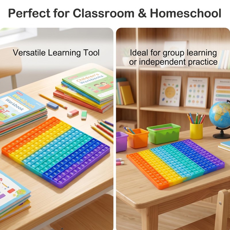 Multiplication Game Multiplication Tables Rainbow Education Popular fidgety Toys 15X15