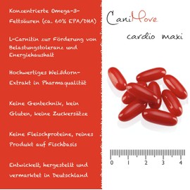 CaniMove Cardio Maxi Double Pack (200 Capsules) - Effective Support of Heart Function in Large Dog Breeds with Veterinary Formula