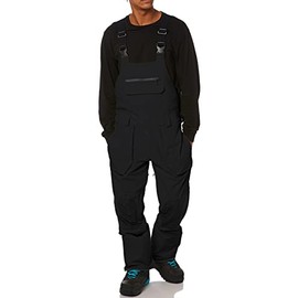 Men's Snow Bibs Ski Pants Adjustable Snowboard Bib Outdoor Waterproof Insulated Ripstop Snowboarding Overalls Winter Black