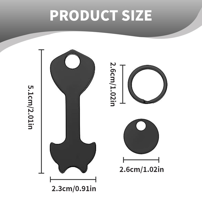 Asheyya 4 Set Trolley Key Release Tool, Stainless Steel Removable