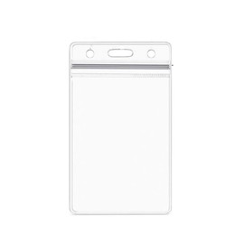 Xtrafast 6 Pack Vertical ID ID Card Holder Waterproof Card Holder Durable Card Protector Pouch with Resealable Zipper for License and Credit Card